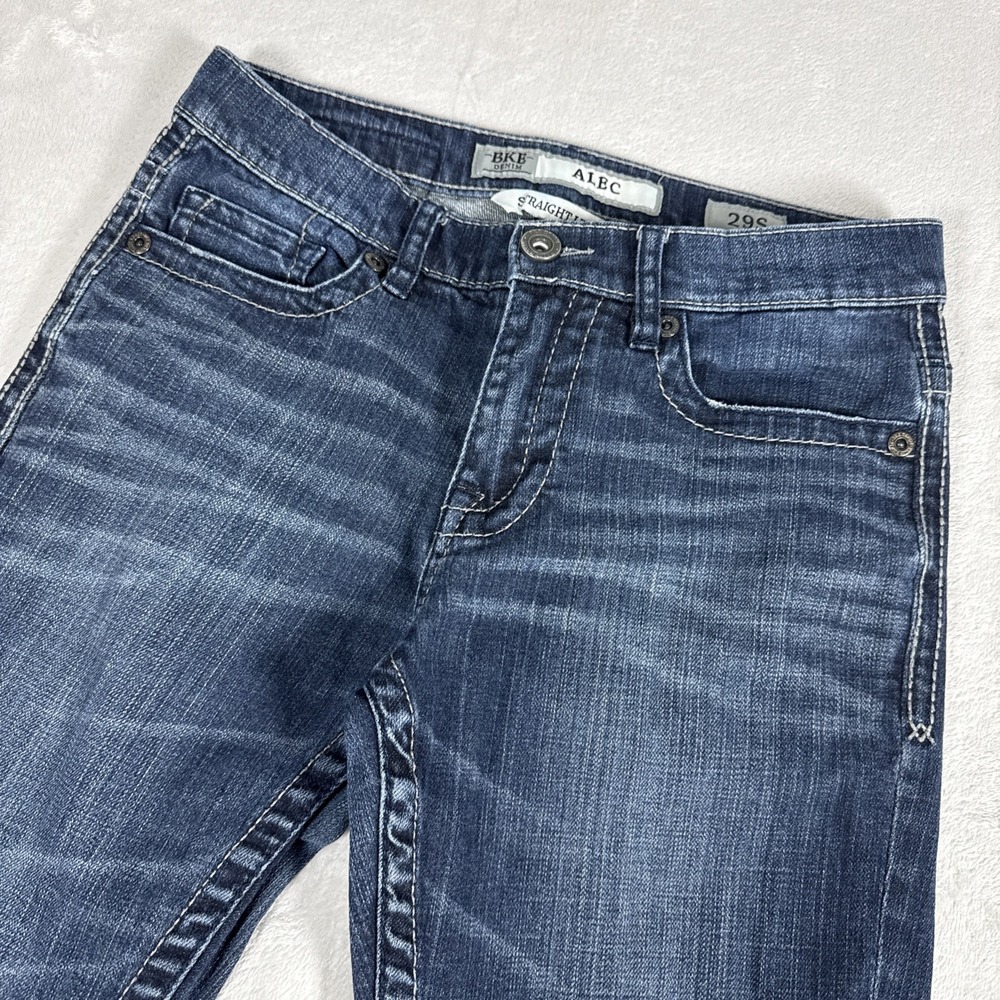 BKE Alec Jeans Mens Size 29S Blue Straight Leg Dark Wash Fit 29X28